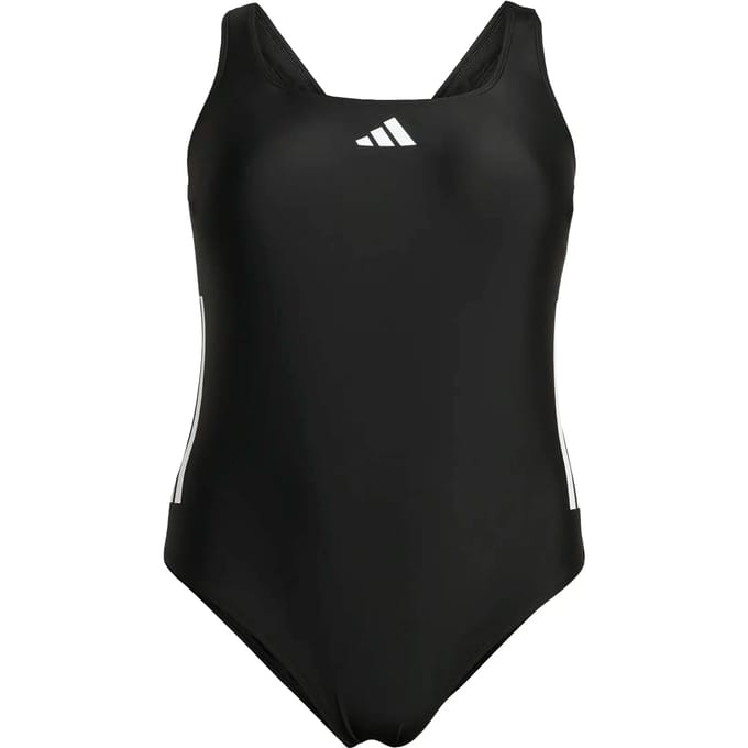 Adidas Performance 3-Stripes C-Back Badpak (Grote Maat) - Dames - Zwart