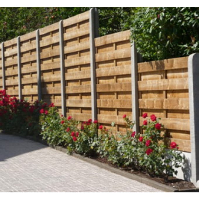 Intergard Hout beton schutting schuifsysteem recht 220x197cm (per set)
