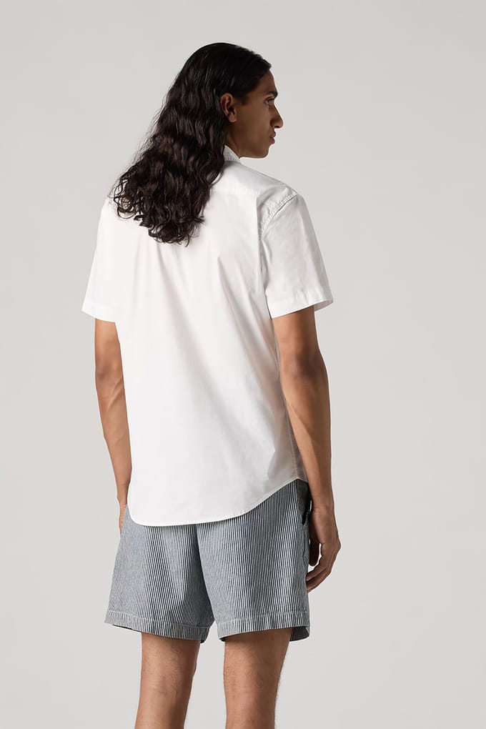 Levi's Ss Battery Hm Slim Bright White Stretch Taglia: S | Camicie Casual Outlet | Uomo | Bianco