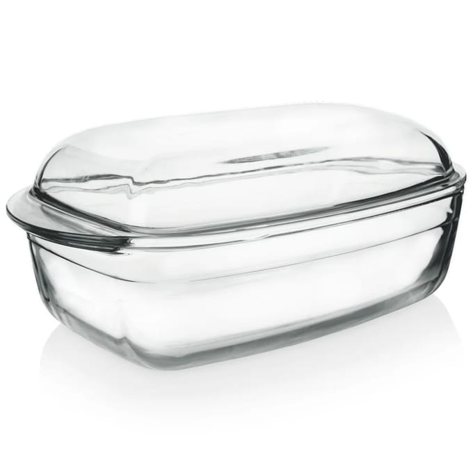 orion group Hittebestendige Glazen Schotel Met Deksel 32.5X19X13 Cm, 2.9 L