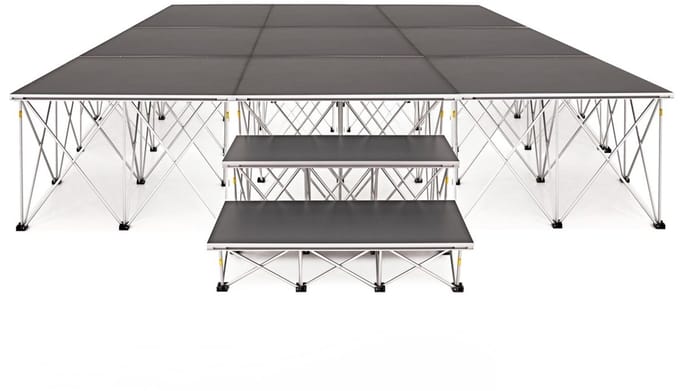 3 m x 3 m Draagbaar Podiumpakket van Gear4music, 60 cm