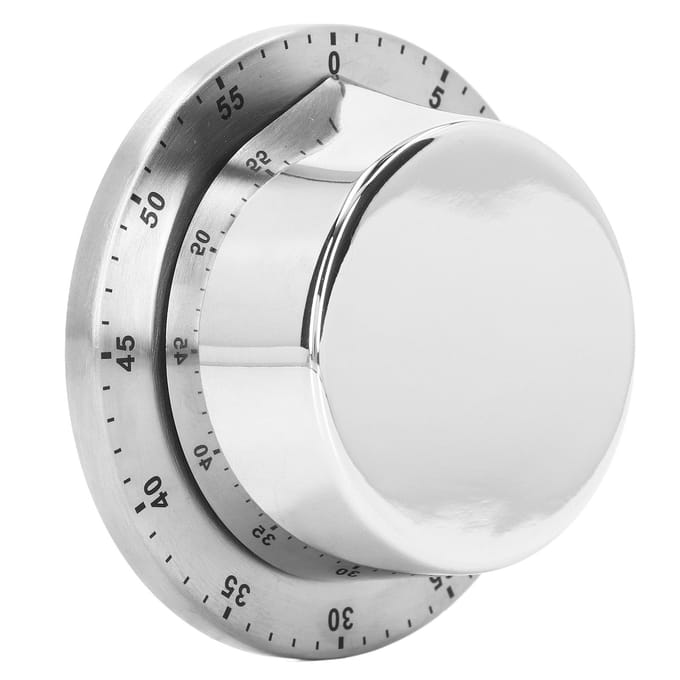 Keuken Mechanische Timer 304 Roestvrij Staal Magnetische Zuignap Chef Kooktimer Klok Wit