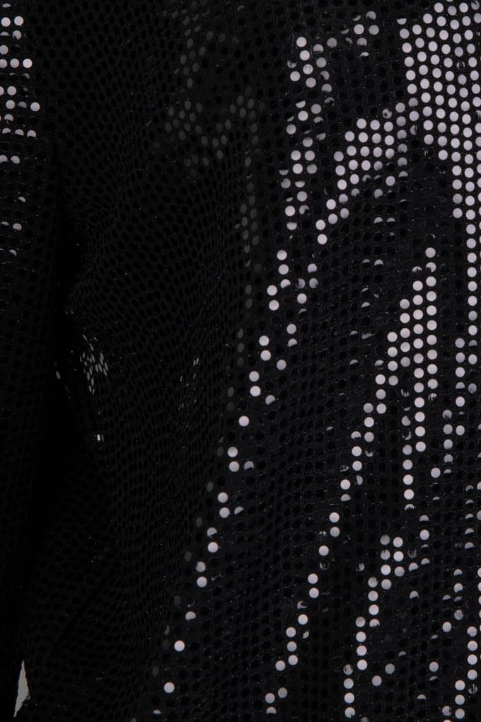 EsQualo Blouse Sequins Stretch Black Größe: 36 | Blusen Outlet | Damen | Schwarz