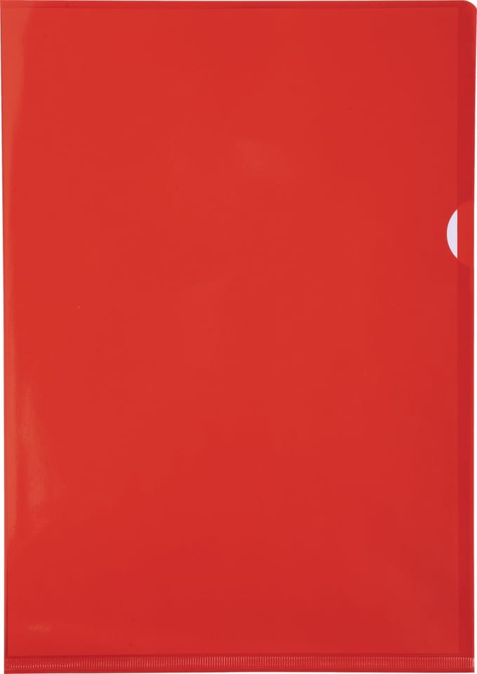 Exacompta Pak van 100 L mappen - gladde PVC 13/100e - A4 - Rood - 661275E