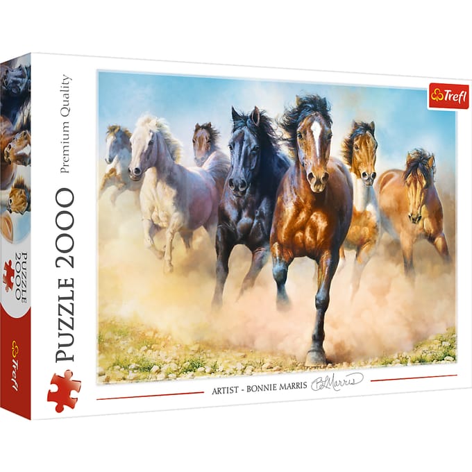 Trefl Puzzle - Galloping herd of horses (2000 pieces) 2D Puzzels