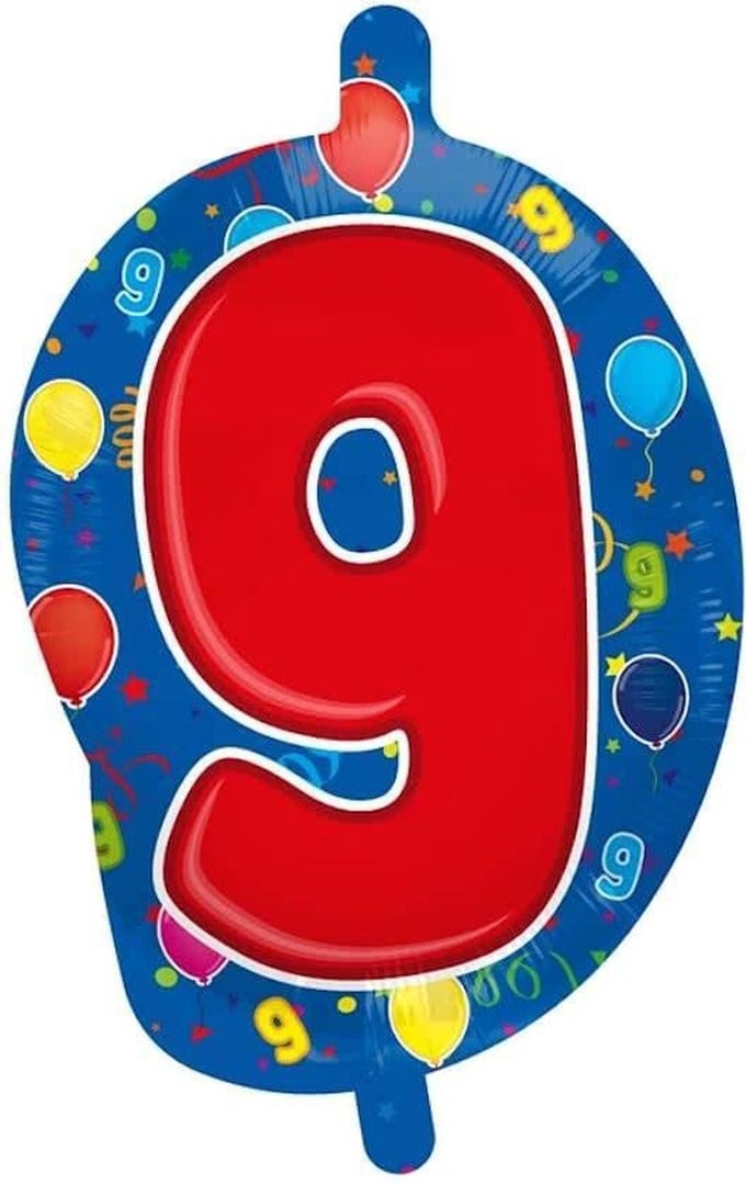 Folat - Folieballon - Shape - 9 - Zonder vulling - 56cm