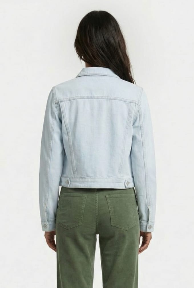 French Connection Macee Micro Wstrn Denim Ls Jkt Blue Größe: 6 | Jeansjacken Outlet | Damen | Blau