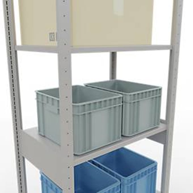 SCHULTE Lagertechnik - Basiseenheid met lengtebout - 2500x 750x500 mmm, type 150 kg