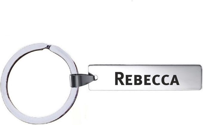 Sleutelhanger Met Naam - Rebecca - RVS