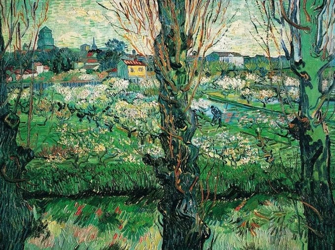 Kunstdruk Vincent Van Gogh - Blick auf Arles 80x60cm