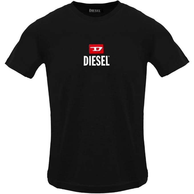Diesel Heren Gewoon Klein Nieuw D T-Shirt (Zwarte Kaviaar)