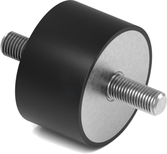 Rubbermagazijn - Trillingsdemper - Type A - 50x30mm - M10 - Set 10 stuks