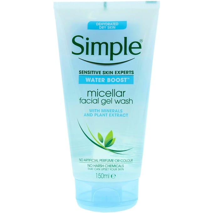 Simple Micellar Facial Gel Wash Water Boost 150 ml