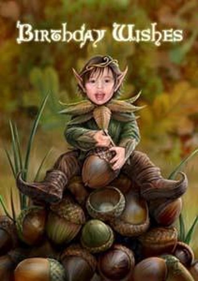Anne Stokes Wenskaart Acorn Pixie