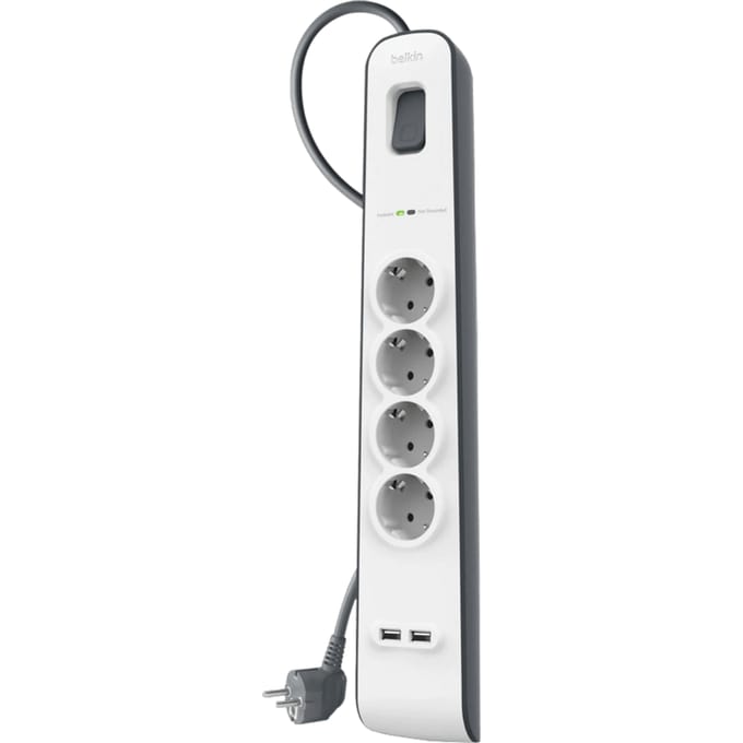 Belkin Surge Protector 4 Outlet 2 meter 2x usb