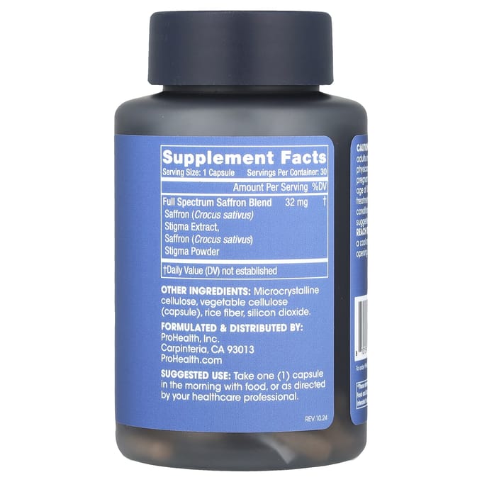 Volledig Spectrum Saffraan, 32 mg, 30 Capsules