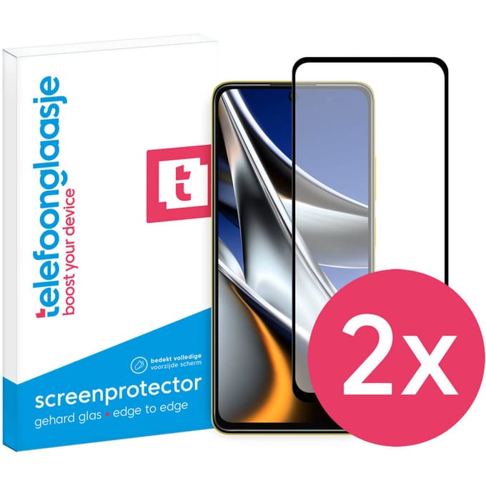 DuoPack: Xiaomi Poco X4 Pro screenprotector gehard glas
