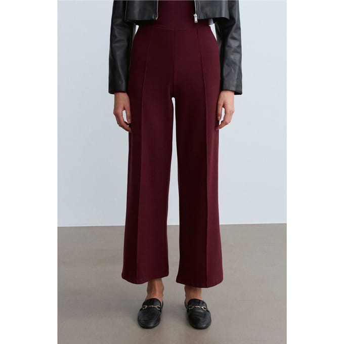 Vrouwen Wijde-Pijpen Gebreide Broek
