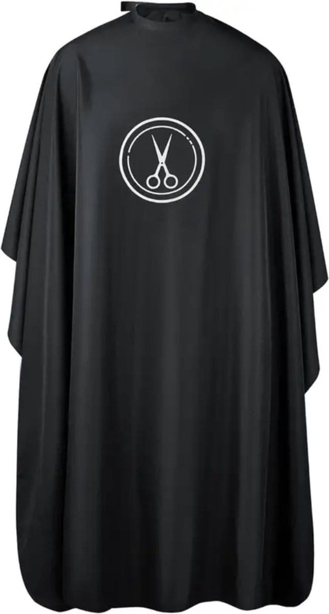 Nivard Baardschort - Beard Bib - Scheerschort - Baard Cape - Kappersmantel - Kapmantel - Zwart