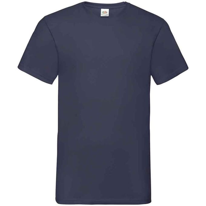 Fruit of the Loom Heren Valueweight V Neck T-shirt (Deep Navy)