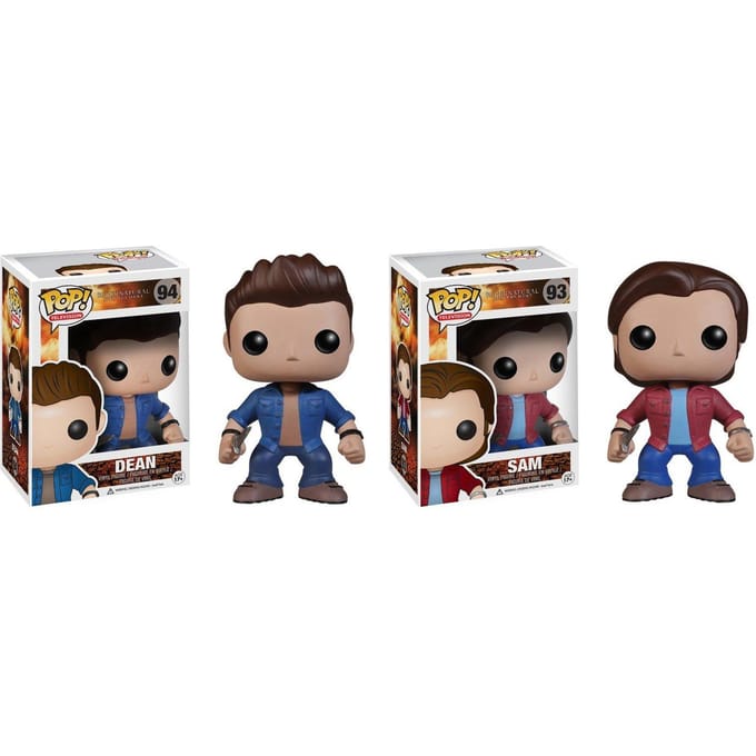 COMBO FIGURINE VINYLE SAM DEAN SUPERNATURAL POP TV par Funko & [article] beige