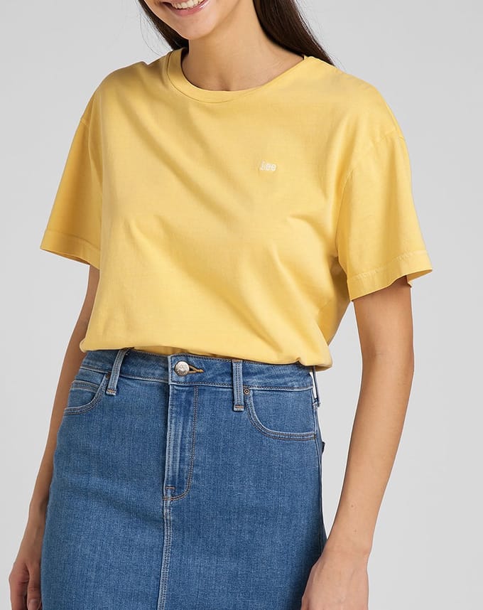 Lee L43UUYUH Plain Crew Neck Tee Golden Beam