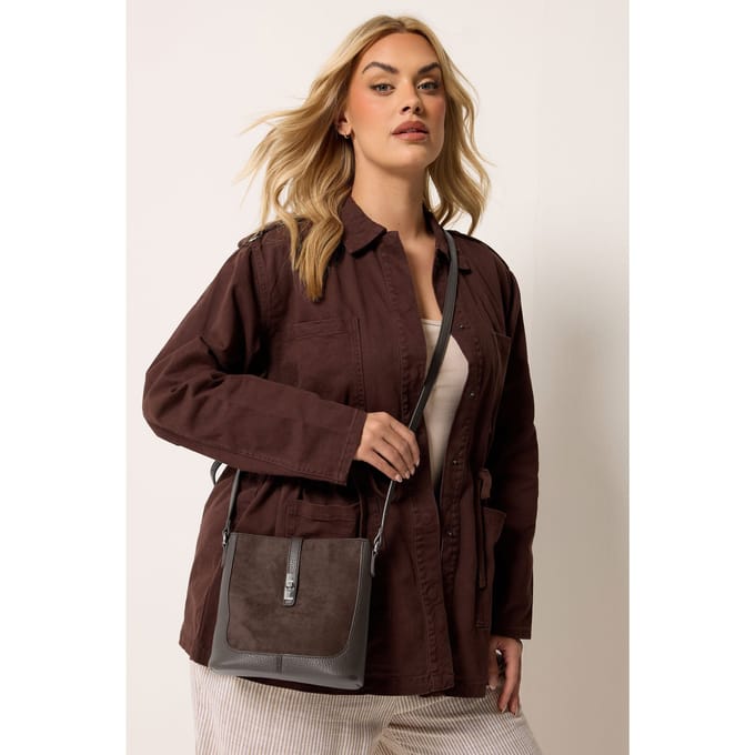 Yours Chocoladebruine Nepsuède Crossbodytassize One Size