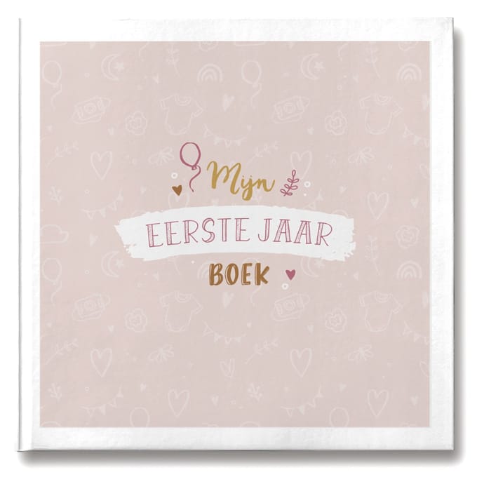 Maan Amsterdam Eerste jaar boek Baby 0 tot 1 jaar - Roze - Unisex