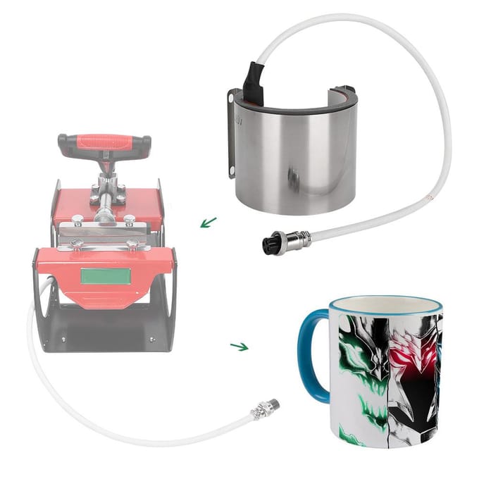 Bakbeker Mat Hitteoverdracht Machine Roosteren Afbeelding Apparatuur Onderzetter Accessoires 220V gray
