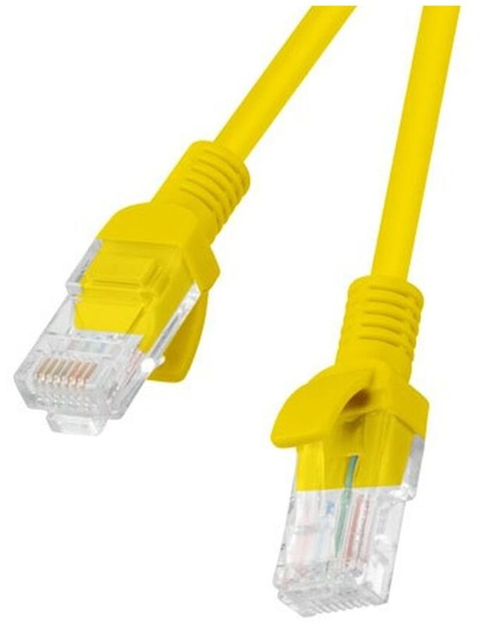 Lanberg Patchcord Utp-Kabel Voor Computernetwerk Switch 3M Cat 5E 10 Stuks Geel