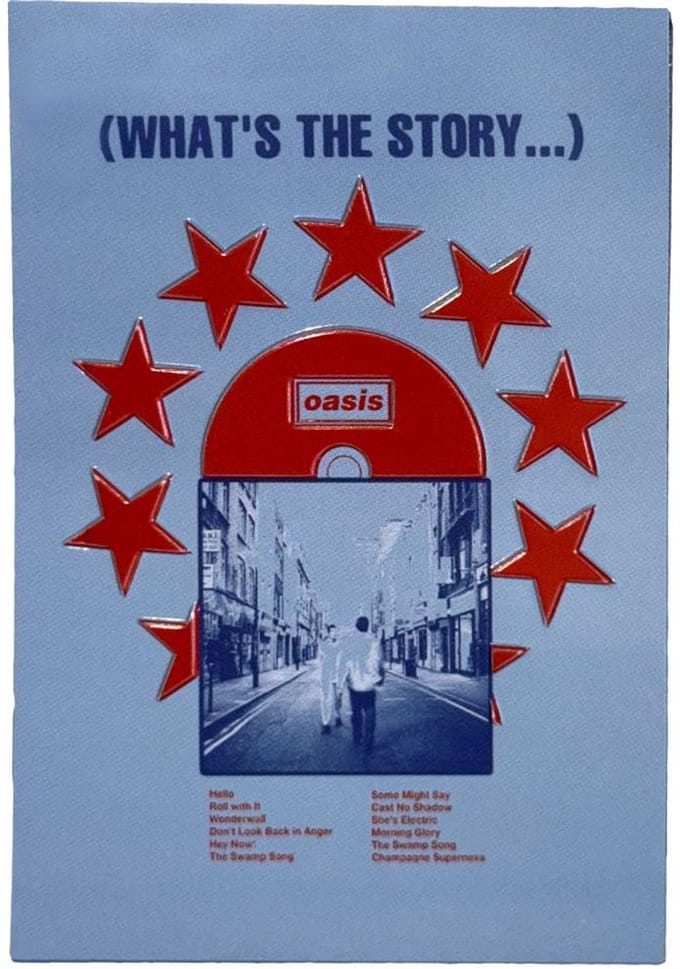 Oasis - What's The Story CD Koelkastmagneet - Blauw/Rood