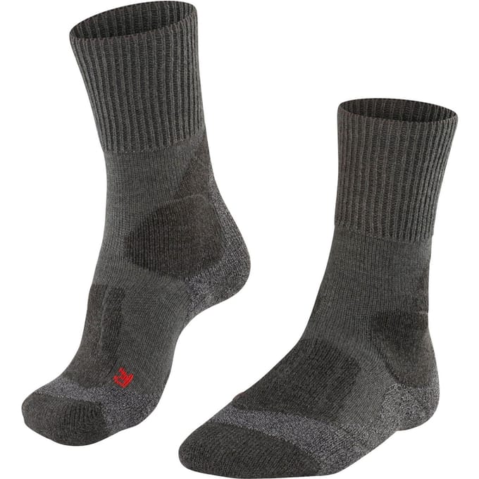 FALKE TK1 anti-blaar dik wol functioneel materiaal wandelsokken heren grijs - maat 46-48