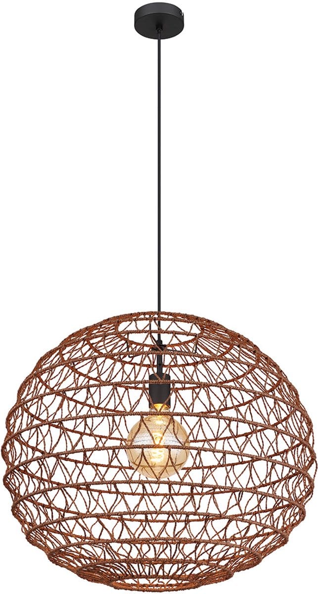 Globo - hanglamp - Senni - bruin - metaal - Ø 59cm - E27 - 15689H2B