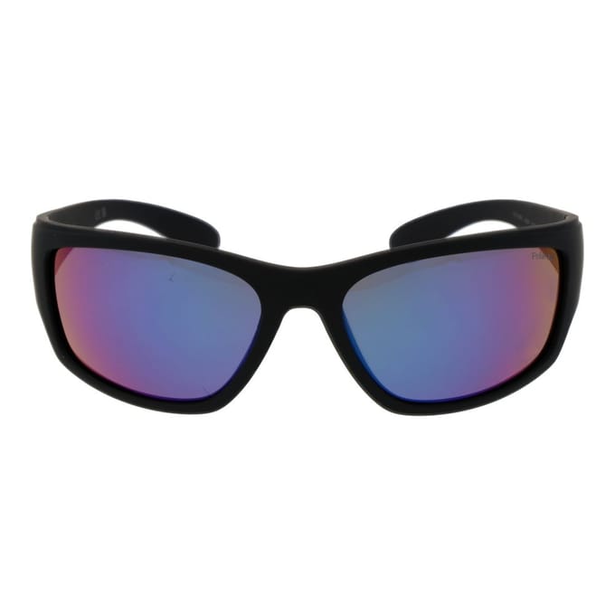 Polaroid Wrap Unisex Matte Zwart Groene Spiegel Gepolariseerd PLD 7005/S