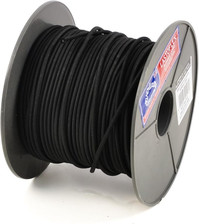 Sterk Elastisch Bungee Koord 4mm Zwart voor Vastzetten en Spannen
