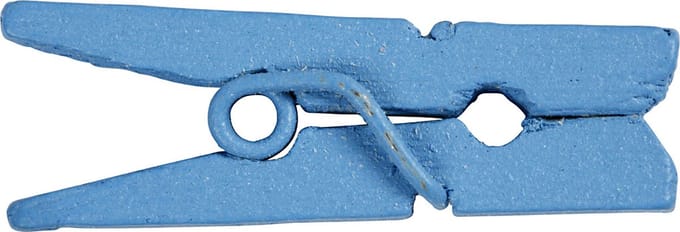 Mini wasknijpers, L: 25 mm, B: 3 mm, blauw, 36 stuk/ 1 doos