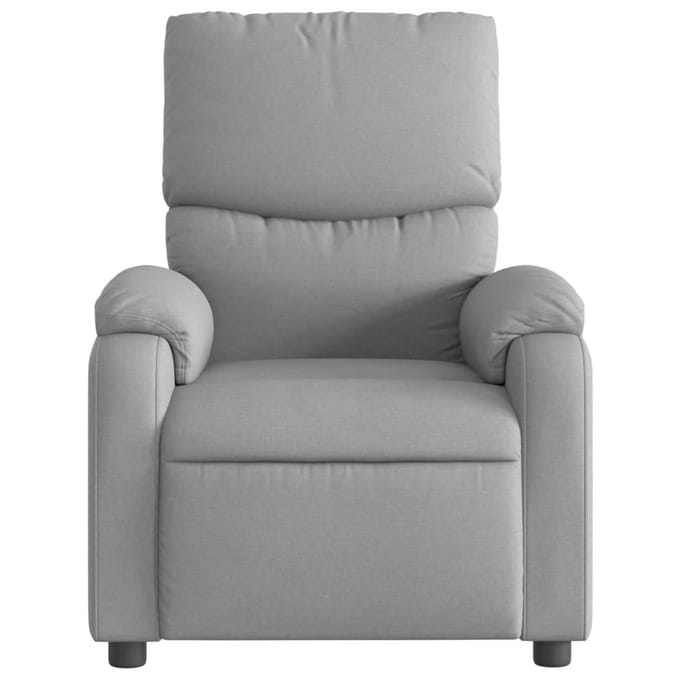 vidaXL - Fauteuil - verstelbaar - stof - lichtgrijs