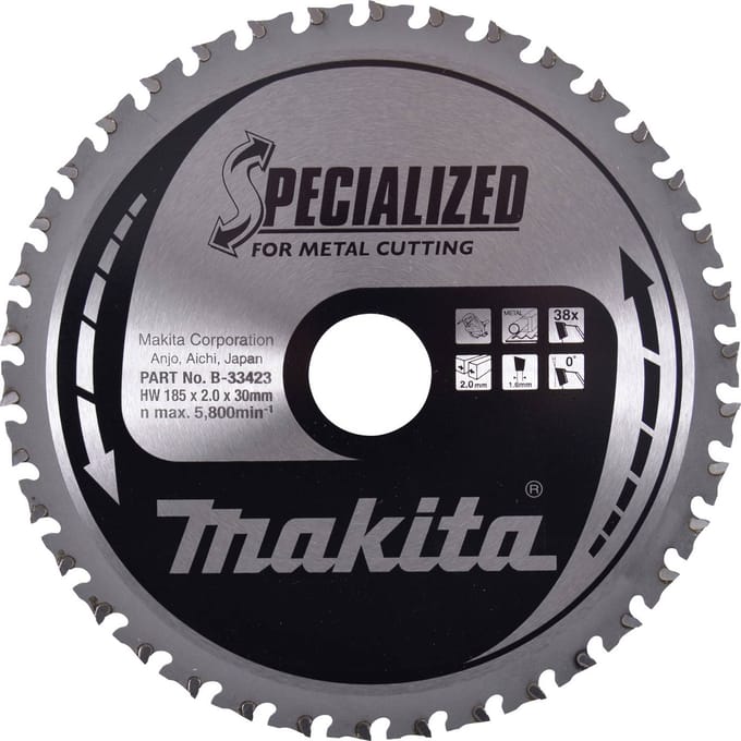 Makita 185 x 30 mm 38-tands Cirkelzaagblad Staal | Specialized - B-33423