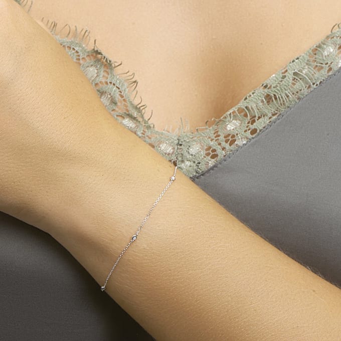 Armband Diamant 0.02ct H Si 16,5 - 18 Cm