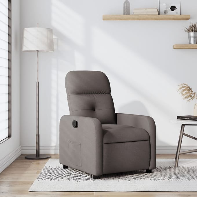 Vidaxl Klapstoel, Kleur Taupe, Bekleed met Stof