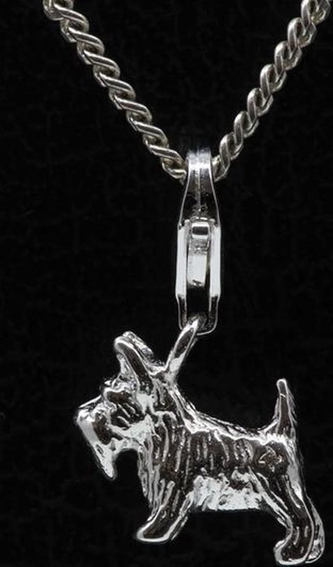 Zilveren Terrier hanger én bedel