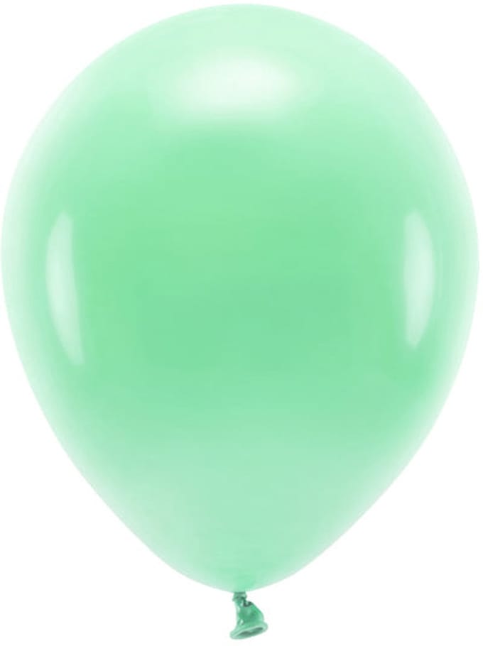 Eco ballonnen 30 cm, pastel, mint (1 verpakking / 10 stuks)