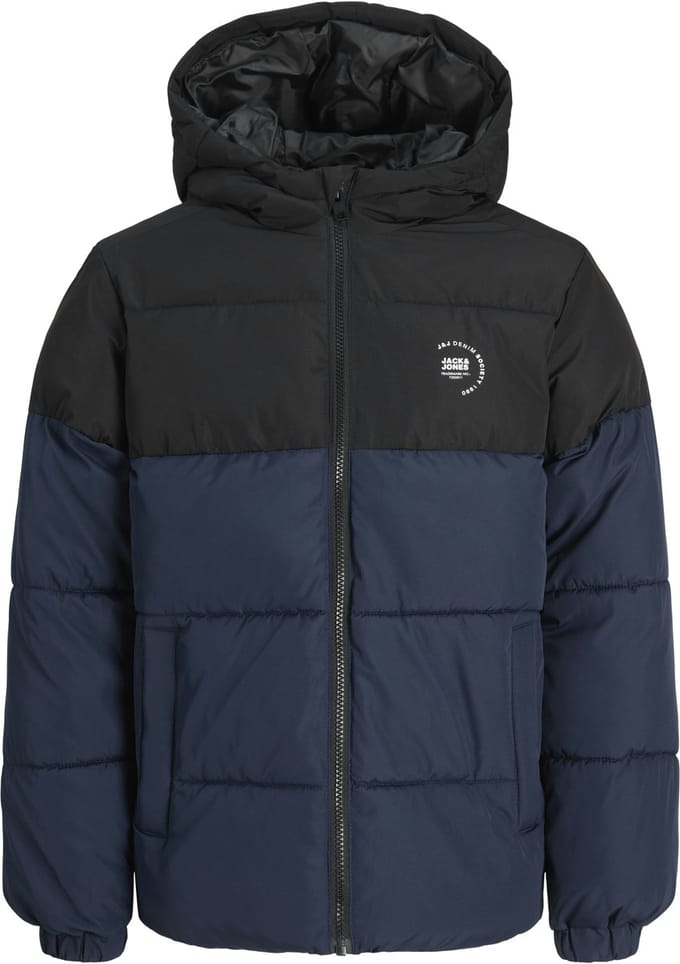 Jack & Jones Maze Logo Hood Puffer Jas Junior - Maat 152