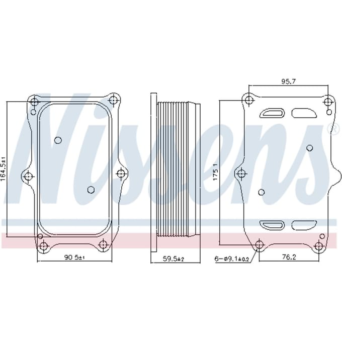 Olie radiator, motorolie NISSENS 91256