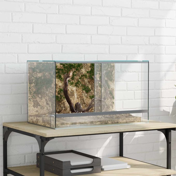 vidaXL Terrarium met opslag Transparant 50 x 30 x 30 cm Glas