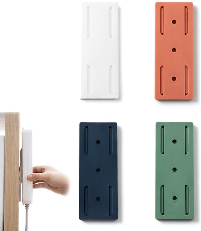 Dailygoods - Set van 4 Zelfklevende Socket Houder voor Muurmontage
