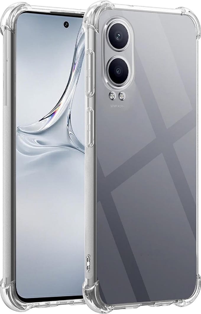 Techsuit Shockproof Silicone Back Cover hoesje voor OnePlus Nord CE 4 Lite - Transparant