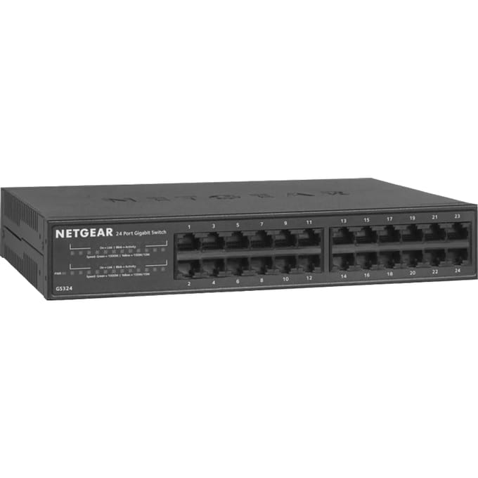 NETGEAR GS324 - Netwerk Switch - Unmanaged - 1 Gbps - 24 poorten