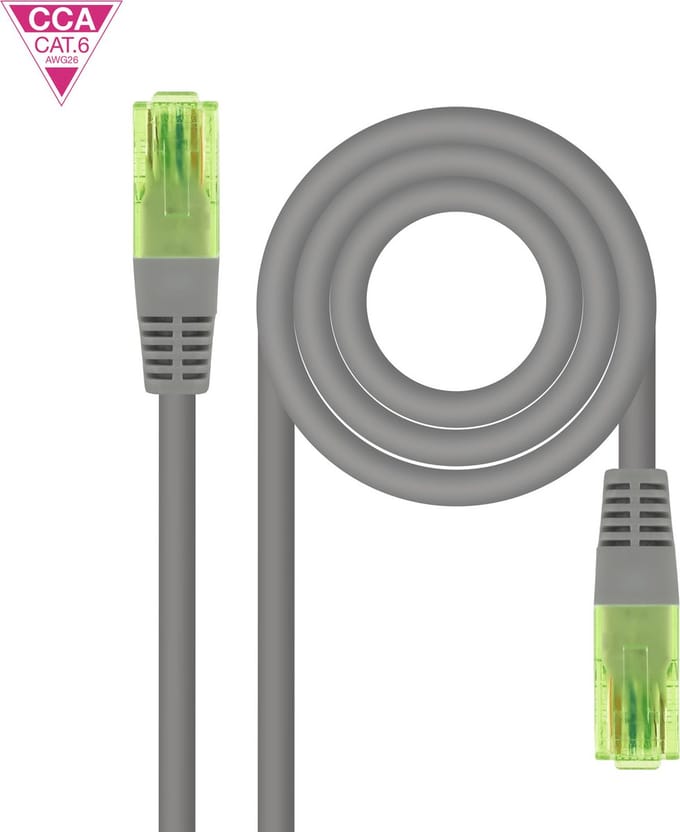 Nanocable 10.20.1407 netwerkkabel Grijs 7 m Cat6 U/UTP (UTP)