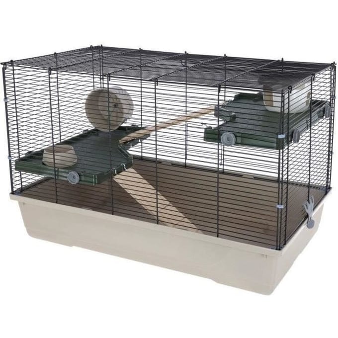 Cage 3 étages pour petits rongeurs 80*45*53 cm - FLAT NATURE - KERBL